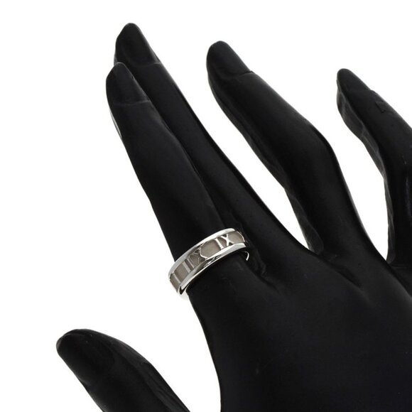 Atlas X closed narrow ring in yellow gold with diamonds  Tiffany & Co. Atlas Ring